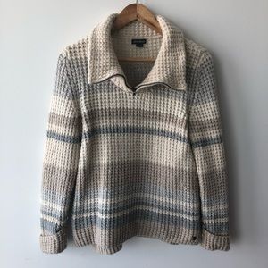 Eddie Bauer Wool Knit Mock Sweater